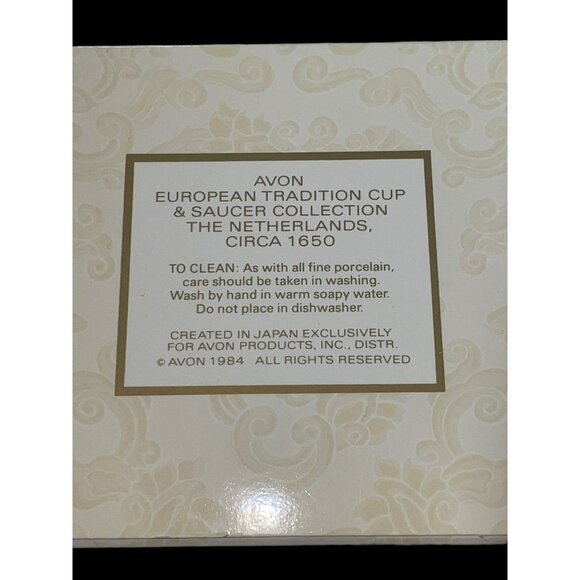 1984 Avon Tradition Cup and Saucer Collection The Netherlands Circa 1650 - Picture 12 of 12
